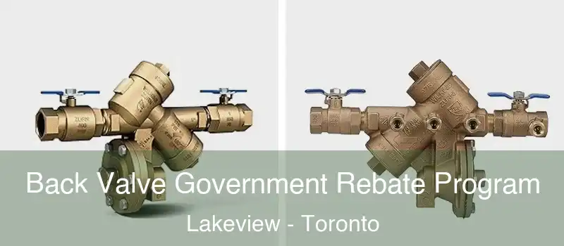 Back Valve Government Rebate Program Lakeview - Toronto